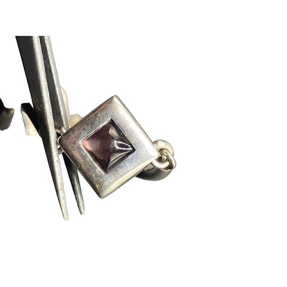 Sterling silver 925 bracelet with three diamond shaped squares with abalone - Picture 3 of 6